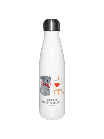 Mr. & Mrs. Panda Trinkflasche Koala Künstler mit Spruch in Weiß