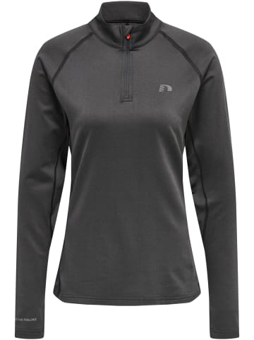 Newline Reißverschluss Sweatshirt Raglanärmel Women 1/2 Damen in FORGED IRON MELANGE