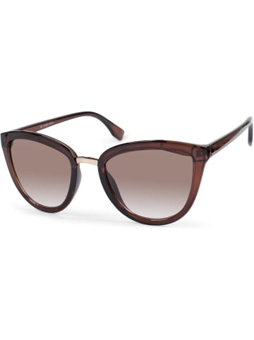 styleBREAKER Cateye Sonnenbrille in Braun / Braun Verlauf