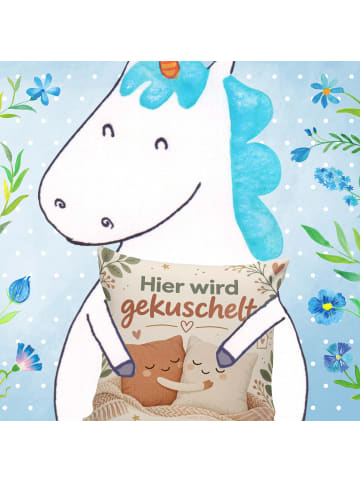 Mr. & Mrs. Panda Kissen Kissen gemütlich Design mit Spruch in Weiß