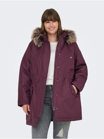 ONLY Carmakoma Langer Parka in Mauve Wine