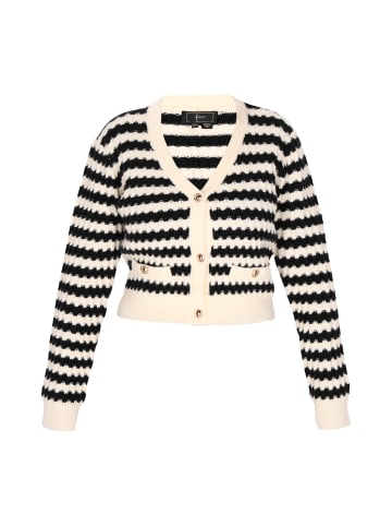 faina Damen Cardigan in Schwarz Wollweiss