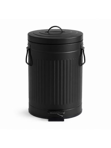 relaxdays Mülleimer in Schwarz - 12 Liter