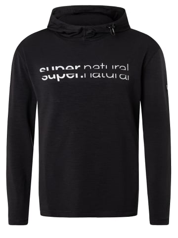 super.natural Merino Hoodie in schwarz