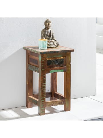 FineBuy Beistelltisch in Bunt / Mango / 30x30x50