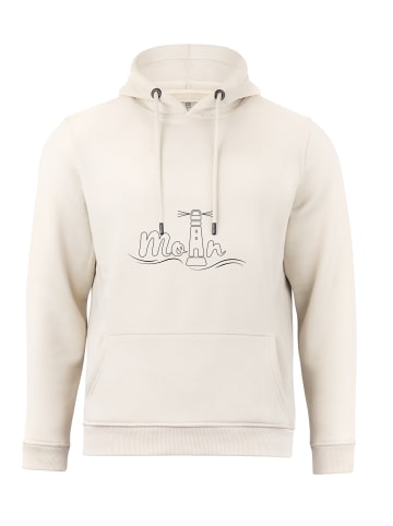 Cotton Prime® Kapuzensweatshirt Leuchtturm - Moin in sand