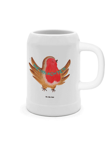 Mr. & Mrs. Panda Humpen Rotkehlchen Weihnachten ohne Spruch in Weiß