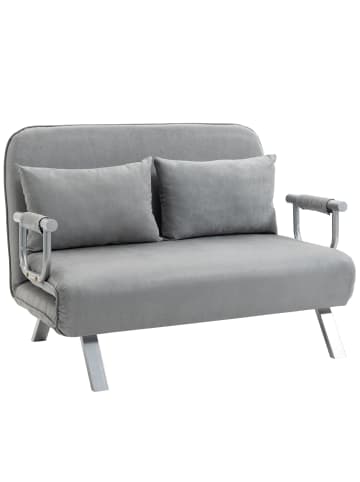 HOMCOM Schlafsofa-111B x 80T x 78H cm-Hellgrau