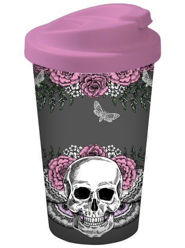 Geda Labels Coffee to go Becher Lady Skull in Rosa - 400 ml