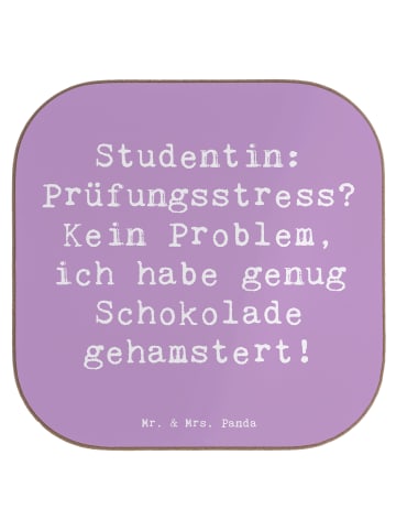 Mr. & Mrs. Panda Glasuntersetzer Spruch Studentin Schokoladenlie... in Lavendeltraum