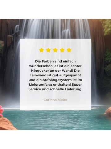 MuchoWow Leinwand bilder Tropischer Wasserfall (BxH)