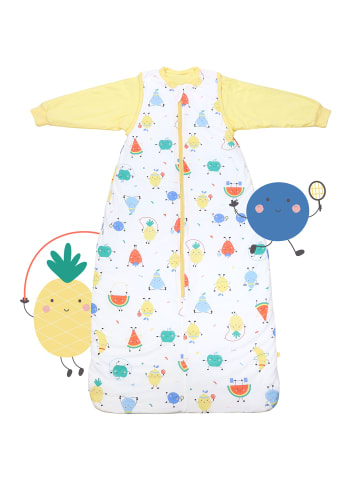 Schlummersack Babyschlafsack, 1.0 TOG in Weiß-Gelb