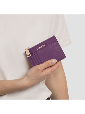 Lazarotti Bologna Leather Schlüsseletui Leder 11,5 cm mit Air Tag Fach in purple