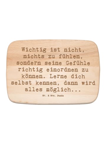 Mr. & Mrs. Panda Schneidebrett Holz Spruch Emotionen ausdrücken ... in Transparent