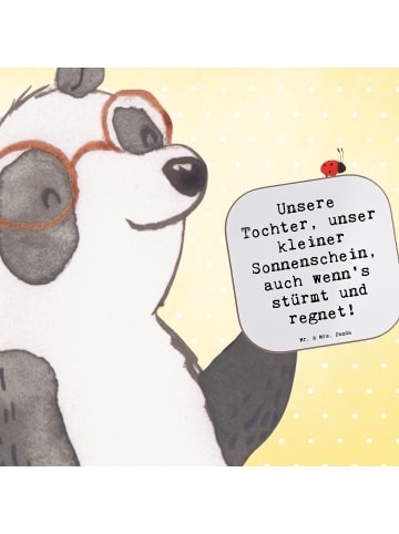 Mr. & Mrs. Panda Untersetzer Tochter Sonnenschein mit Spruch in Weiß