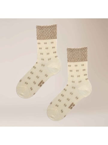 Kunert Socken Business Dots gepunktet in Night-Beige