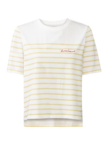 LASCANA T-Shirt in weiß-gelb gestreift
