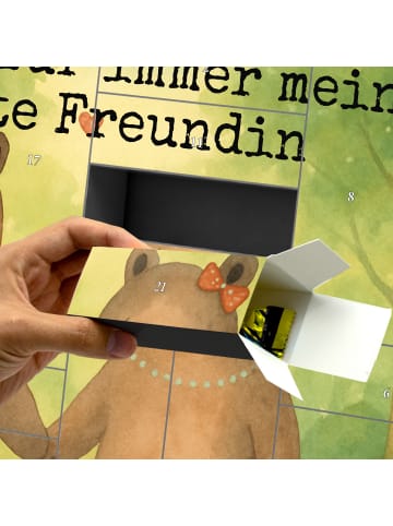 Mr. & Mrs. Panda Weihnachtskalender Bär Freundin Design mit Spruch in Weiß