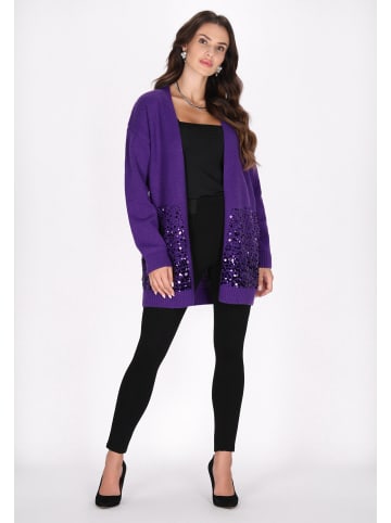 faina Damen Cardigan in Pflaume