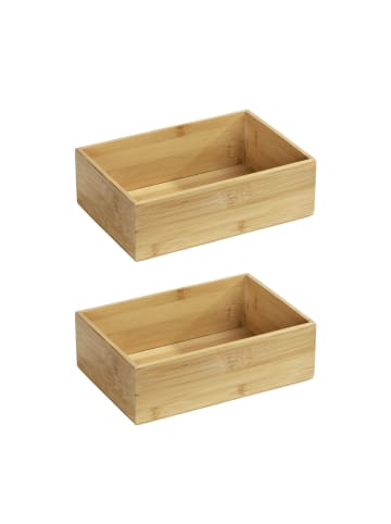 Wenko Bambus Ablage Terra L 2er Set, Bambus Ablage Mod. Terra L 2er Set in Braun