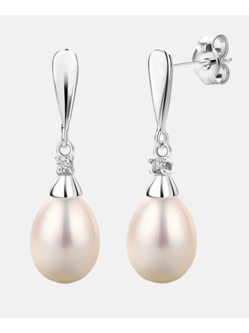 Diamant L'éternel Ohrringe aus 375 Weißgold mit Diamant mit Perle