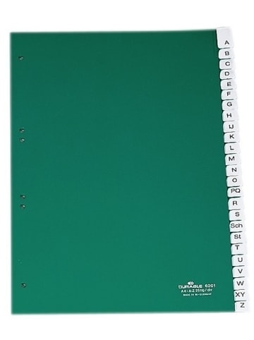 Durable Register A4 blanko 25-teilig PP mit umschweißten Taben grün