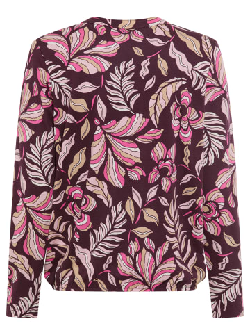 Olsen Langarmshirt Clara in aubergine pink - 0001