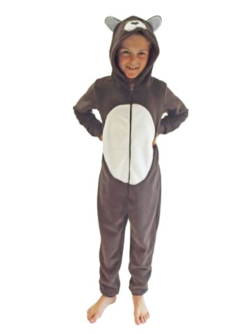 NORMANN Jumpsuit Overall Onesie Schlafanzug Tier - 50995 in Braun