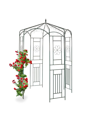 relaxdays Rosenpavillon in Grün - (B)160 x (H)250 x (T)160 cm