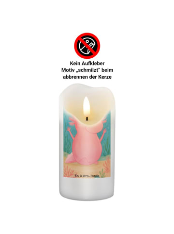 Mr. & Mrs. Panda Wachskerze Axolotl Hurra Design ohne Spruch in Weiß