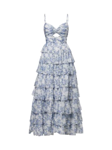 HEY KYLA Kleid in weiß blau - 0001