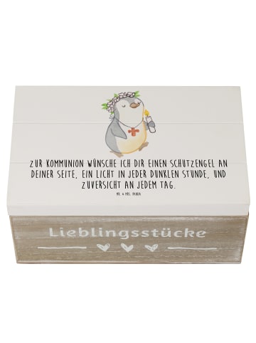 Mr. & Mrs. Panda Box Pinguin Kommunion  mit Spruch in Weiß
