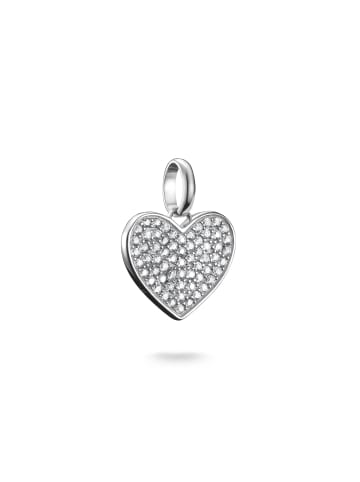 Thomas Sabo Charm-Anhänger Pavé-Herz Connect in silber, weiß