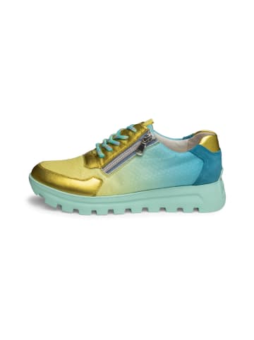 VITAFORM Echt Leder & Textil Sneaker in türkis
