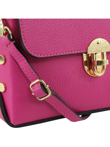 Toscanto Toscanto Umhängetasche Leder fuchsia, pink ca. 22cm