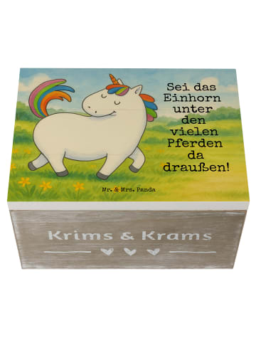 Mr. & Mrs. Panda Aufbewahrungsbox Einhorn Stolzieren Design mit ... in Weiß