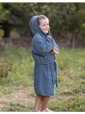 OrganicEra Kinder Bademantel in Indigo