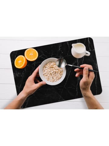 MuchoWow Platzset - Tischset (6-teilig)  Schwarz