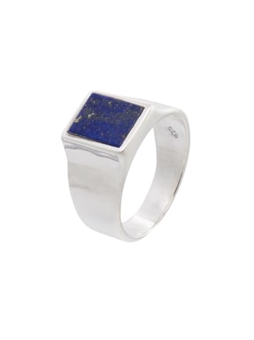 mantraroma 925er Silber - Herrenring mit Lapis Lazuli