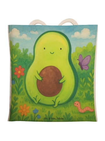 Mr. & Mrs. Panda Tasche Avocado Kern Design ohne Spruch in Weiß