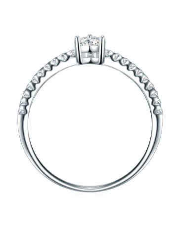 Trilani Ring aus Sterling Silber mit Zirkonia in silber