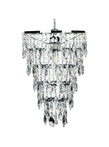 Beliani Pendelleuchten ENTWASH in Silber/Transparent - (W) 30 x (H) 100 x (L) 30 cm