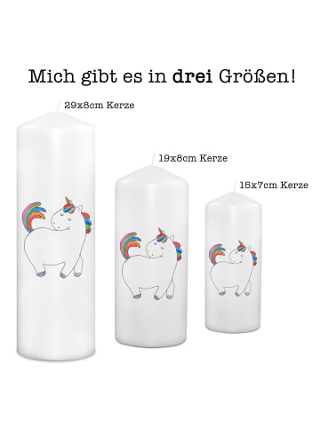 Mr. & Mrs. Panda Kerze Einhorn Stolzieren ohne Spruch in Weiß