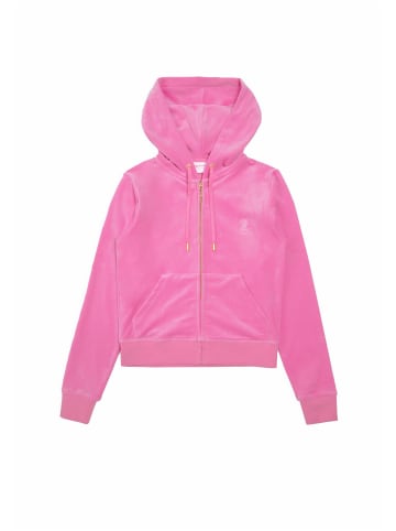 Juicy Couture Juicy Couture Zip-Kapuzenpullover in begonia pink