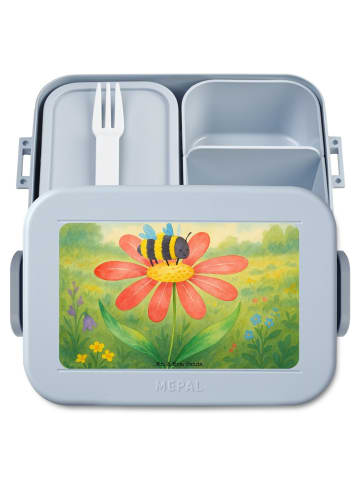 Mr. & Mrs. Panda Lunchbox Hummel Blume Design ohne Spruch in Blau Pastell