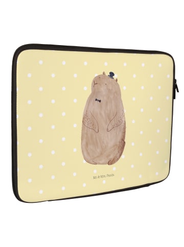 Mr. & Mrs. Panda Laptop Tasche Murmeltier ohne Spruch in Gelb Pastell