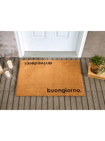 Beliani Fußmatte LABO in /Schwarz - (W) 60 x (L) 90 cm