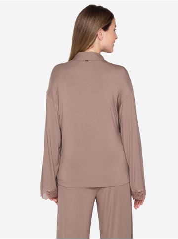 JOOP! Pyjamaoberteil Grace Cardigan in brown lentil