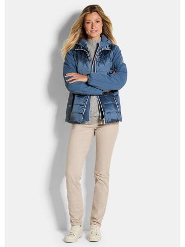 GOLDNER Sportive Steppjacke mit Kapuze in rauchblau