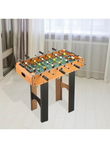 HOMCOM Multispieltisch,92L x 78B x 80H cm,Naturholz+Schwarz